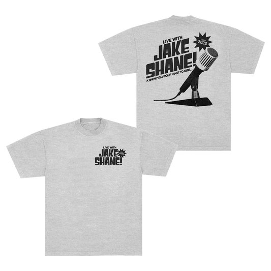 Live With Jake Shane Grey Tour Tee