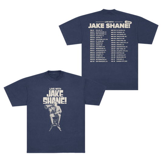 Live With Jake Shane Navy Tour Tee